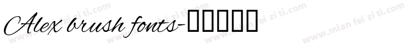 Alex brush fonts字体转换